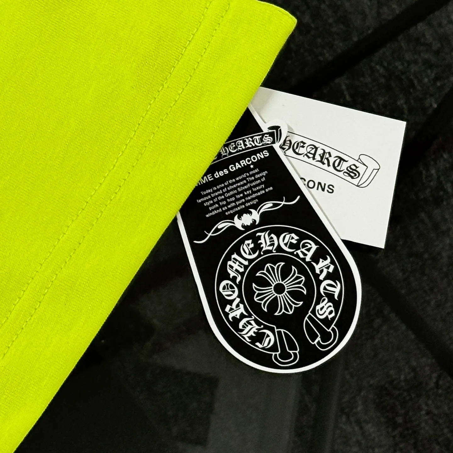 P180 Chrome Hearts 25 high version fabrics made of 300g high-density cotton, no deformation, no shrinkage, complete with three labels, same style for men and women, process: sleeve embroidery + digital printing, color: white, black, fluorescent green, SIZE: S-XL